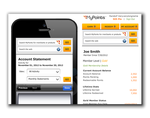 My Points Mobile Site